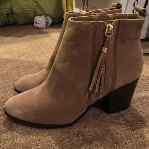 Tan booties